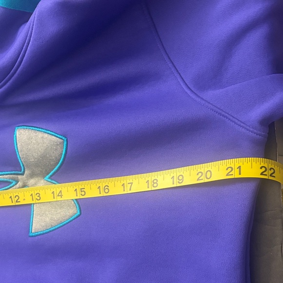 Under Armour Storm Semi Fitted Purple Blue and Gray Logo Hoodie - Picture 8 of 12
